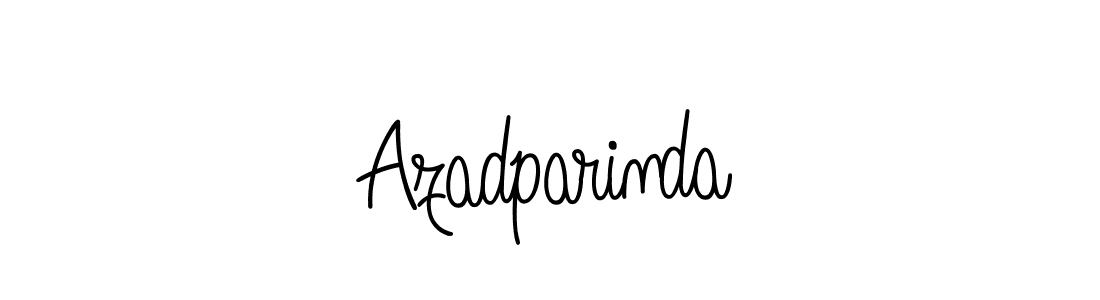 Make a beautiful signature design for name Azadparinda. With this signature (Angelique-Rose-font-FFP) style, you can create a handwritten signature for free. Azadparinda signature style 5 images and pictures png