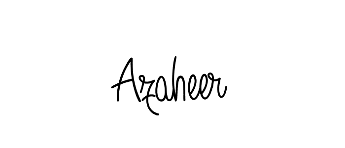 How to make Azaheer name signature. Use Angelique-Rose-font-FFP style for creating short signs online. This is the latest handwritten sign. Azaheer signature style 5 images and pictures png