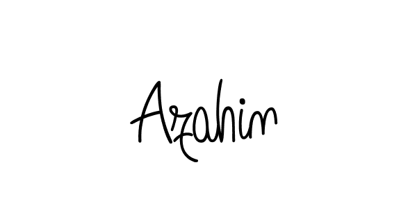 You should practise on your own different ways (Angelique-Rose-font-FFP) to write your name (Azahin) in signature. don't let someone else do it for you. Azahin signature style 5 images and pictures png