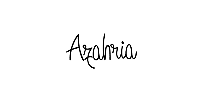 You should practise on your own different ways (Angelique-Rose-font-FFP) to write your name (Azahria) in signature. don't let someone else do it for you. Azahria signature style 5 images and pictures png