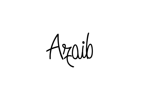 Make a beautiful signature design for name Azaib. With this signature (Angelique-Rose-font-FFP) style, you can create a handwritten signature for free. Azaib signature style 5 images and pictures png