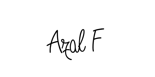 Design your own signature with our free online signature maker. With this signature software, you can create a handwritten (Angelique-Rose-font-FFP) signature for name Azal F. Azal F signature style 5 images and pictures png