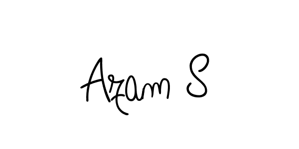 if you are searching for the best signature style for your name Azam S. so please give up your signature search. here we have designed multiple signature styles  using Angelique-Rose-font-FFP. Azam S signature style 5 images and pictures png