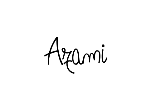 Create a beautiful signature design for name Azami. With this signature (Angelique-Rose-font-FFP) fonts, you can make a handwritten signature for free. Azami signature style 5 images and pictures png