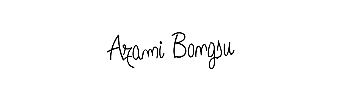 The best way (Angelique-Rose-font-FFP) to make a short signature is to pick only two or three words in your name. The name Azami Bongsu include a total of six letters. For converting this name. Azami Bongsu signature style 5 images and pictures png