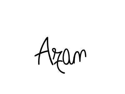 You should practise on your own different ways (Angelique-Rose-font-FFP) to write your name (Azan) in signature. don't let someone else do it for you. Azan signature style 5 images and pictures png