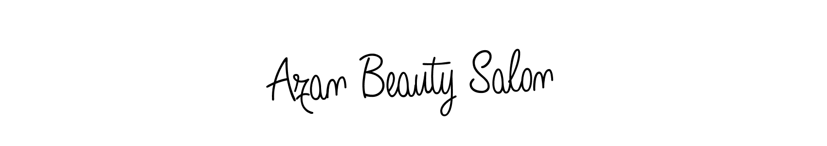 Azan Beauty Salon stylish signature style. Best Handwritten Sign (Angelique-Rose-font-FFP) for my name. Handwritten Signature Collection Ideas for my name Azan Beauty Salon. Azan Beauty Salon signature style 5 images and pictures png