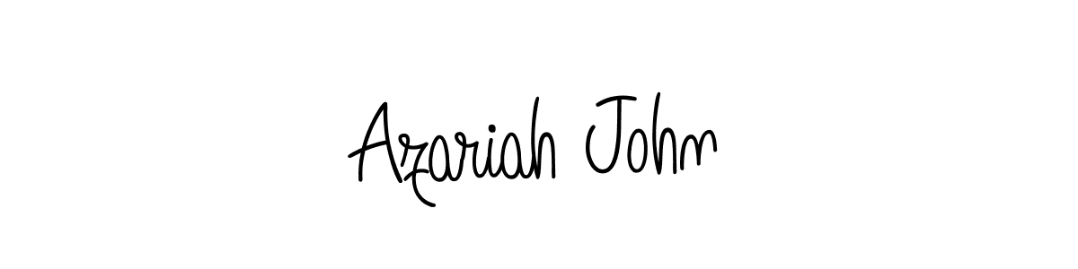Make a beautiful signature design for name Azariah John. With this signature (Angelique-Rose-font-FFP) style, you can create a handwritten signature for free. Azariah John signature style 5 images and pictures png