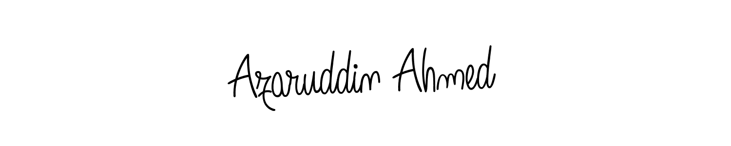 if you are searching for the best signature style for your name Azaruddin Ahmed. so please give up your signature search. here we have designed multiple signature styles  using Angelique-Rose-font-FFP. Azaruddin Ahmed signature style 5 images and pictures png