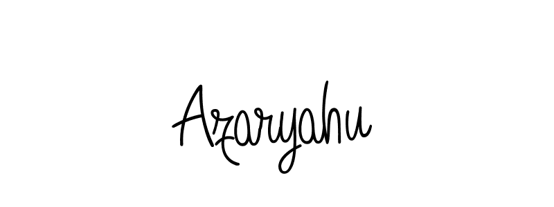 You should practise on your own different ways (Angelique-Rose-font-FFP) to write your name (Azaryahu) in signature. don't let someone else do it for you. Azaryahu signature style 5 images and pictures png
