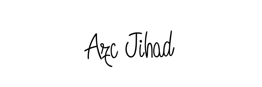 Use a signature maker to create a handwritten signature online. With this signature software, you can design (Angelique-Rose-font-FFP) your own signature for name Azc Jihad. Azc Jihad signature style 5 images and pictures png