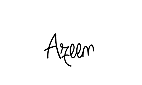 Use a signature maker to create a handwritten signature online. With this signature software, you can design (Angelique-Rose-font-FFP) your own signature for name Azeen. Azeen signature style 5 images and pictures png