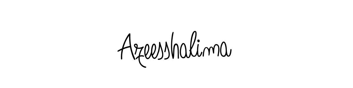 How to make Azeesshalima name signature. Use Angelique-Rose-font-FFP style for creating short signs online. This is the latest handwritten sign. Azeesshalima signature style 5 images and pictures png