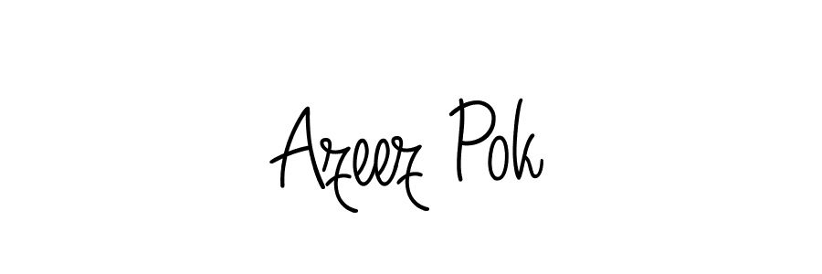 Check out images of Autograph of Azeez Pok name. Actor Azeez Pok Signature Style. Angelique-Rose-font-FFP is a professional sign style online. Azeez Pok signature style 5 images and pictures png