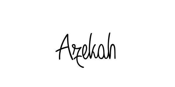 Make a beautiful signature design for name Azekah. With this signature (Angelique-Rose-font-FFP) style, you can create a handwritten signature for free. Azekah signature style 5 images and pictures png