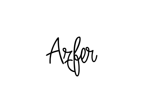 Make a beautiful signature design for name Azfer. With this signature (Angelique-Rose-font-FFP) style, you can create a handwritten signature for free. Azfer signature style 5 images and pictures png