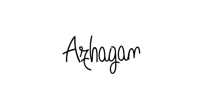 Use a signature maker to create a handwritten signature online. With this signature software, you can design (Angelique-Rose-font-FFP) your own signature for name Azhagan. Azhagan signature style 5 images and pictures png