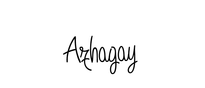 How to make Azhagay name signature. Use Angelique-Rose-font-FFP style for creating short signs online. This is the latest handwritten sign. Azhagay signature style 5 images and pictures png