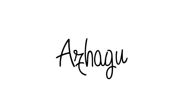 You should practise on your own different ways (Angelique-Rose-font-FFP) to write your name (Azhagu) in signature. don't let someone else do it for you. Azhagu signature style 5 images and pictures png