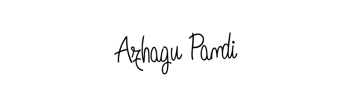 How to make Azhagu Pandi name signature. Use Angelique-Rose-font-FFP style for creating short signs online. This is the latest handwritten sign. Azhagu Pandi signature style 5 images and pictures png