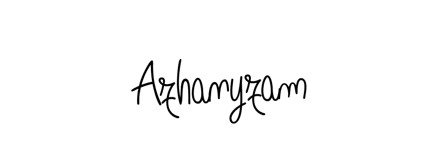Create a beautiful signature design for name Azhanyzam. With this signature (Angelique-Rose-font-FFP) fonts, you can make a handwritten signature for free. Azhanyzam signature style 5 images and pictures png