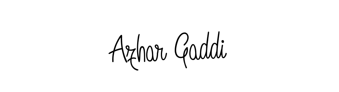You should practise on your own different ways (Angelique-Rose-font-FFP) to write your name (Azhar Gaddi) in signature. don't let someone else do it for you. Azhar Gaddi signature style 5 images and pictures png