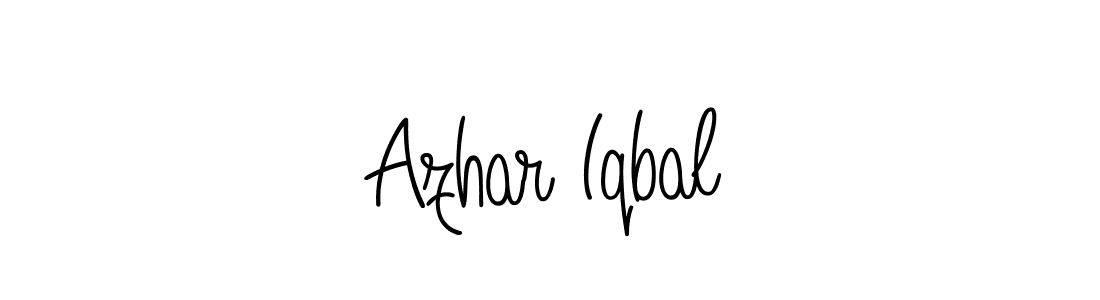 The best way (Angelique-Rose-font-FFP) to make a short signature is to pick only two or three words in your name. The name Azhar Iqbal include a total of six letters. For converting this name. Azhar Iqbal signature style 5 images and pictures png