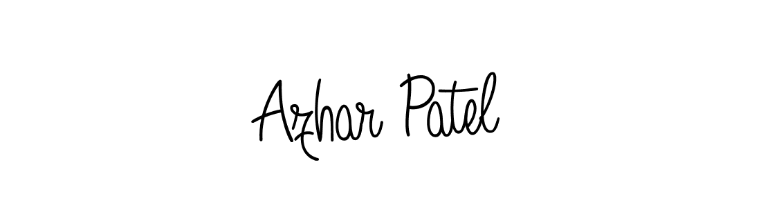 if you are searching for the best signature style for your name Azhar Patel. so please give up your signature search. here we have designed multiple signature styles  using Angelique-Rose-font-FFP. Azhar Patel signature style 5 images and pictures png