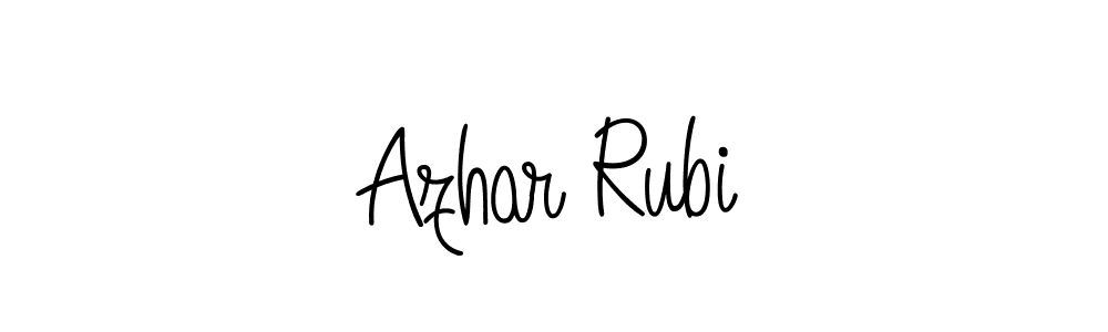 Make a beautiful signature design for name Azhar Rubi. With this signature (Angelique-Rose-font-FFP) style, you can create a handwritten signature for free. Azhar Rubi signature style 5 images and pictures png