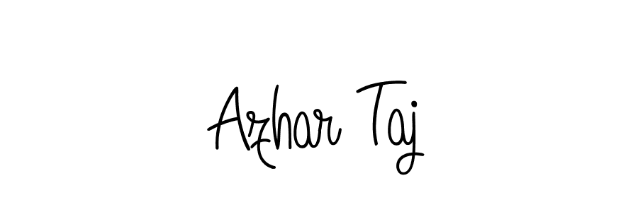 How to make Azhar Taj name signature. Use Angelique-Rose-font-FFP style for creating short signs online. This is the latest handwritten sign. Azhar Taj signature style 5 images and pictures png
