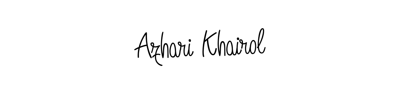 How to Draw Azhari Khairol signature style? Angelique-Rose-font-FFP is a latest design signature styles for name Azhari Khairol. Azhari Khairol signature style 5 images and pictures png