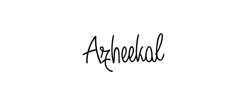 Use a signature maker to create a handwritten signature online. With this signature software, you can design (Angelique-Rose-font-FFP) your own signature for name Azheekal. Azheekal signature style 5 images and pictures png