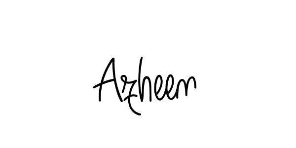 Make a beautiful signature design for name Azheen. With this signature (Angelique-Rose-font-FFP) style, you can create a handwritten signature for free. Azheen signature style 5 images and pictures png