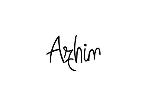 Make a beautiful signature design for name Azhin. With this signature (Angelique-Rose-font-FFP) style, you can create a handwritten signature for free. Azhin signature style 5 images and pictures png