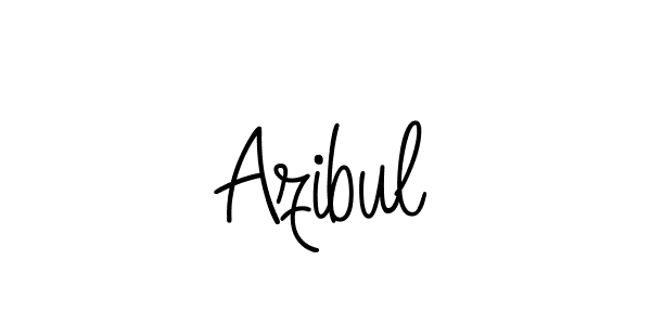 Design your own signature with our free online signature maker. With this signature software, you can create a handwritten (Angelique-Rose-font-FFP) signature for name Azibul. Azibul signature style 5 images and pictures png