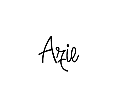 Make a beautiful signature design for name Azie. With this signature (Angelique-Rose-font-FFP) style, you can create a handwritten signature for free. Azie signature style 5 images and pictures png