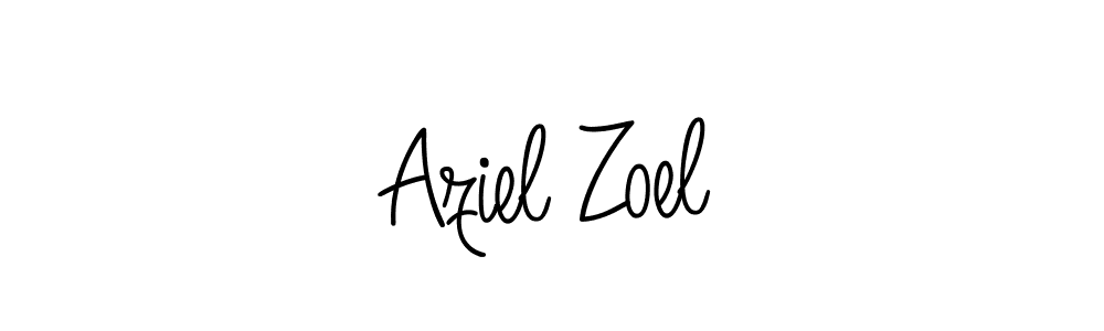 Also we have Aziel Zoel name is the best signature style. Create professional handwritten signature collection using Angelique-Rose-font-FFP autograph style. Aziel Zoel signature style 5 images and pictures png