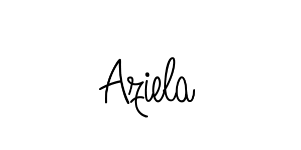 Aziela stylish signature style. Best Handwritten Sign (Angelique-Rose-font-FFP) for my name. Handwritten Signature Collection Ideas for my name Aziela. Aziela signature style 5 images and pictures png