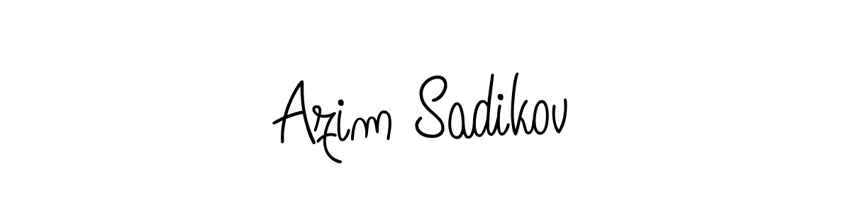 The best way (Angelique-Rose-font-FFP) to make a short signature is to pick only two or three words in your name. The name Azim Sadikov include a total of six letters. For converting this name. Azim Sadikov signature style 5 images and pictures png