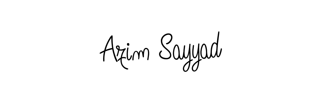 Also we have Azim Sayyad name is the best signature style. Create professional handwritten signature collection using Angelique-Rose-font-FFP autograph style. Azim Sayyad signature style 5 images and pictures png