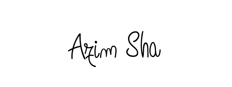 Design your own signature with our free online signature maker. With this signature software, you can create a handwritten (Angelique-Rose-font-FFP) signature for name Azim Sha. Azim Sha signature style 5 images and pictures png