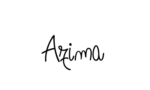 Make a beautiful signature design for name Azima. With this signature (Angelique-Rose-font-FFP) style, you can create a handwritten signature for free. Azima signature style 5 images and pictures png