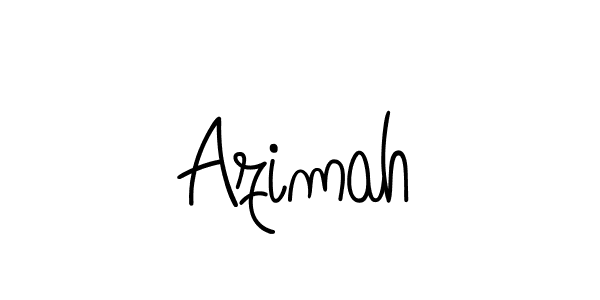 Use a signature maker to create a handwritten signature online. With this signature software, you can design (Angelique-Rose-font-FFP) your own signature for name Azimah. Azimah signature style 5 images and pictures png