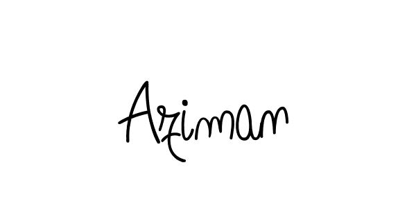 Make a beautiful signature design for name Aziman. With this signature (Angelique-Rose-font-FFP) style, you can create a handwritten signature for free. Aziman signature style 5 images and pictures png