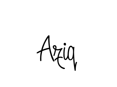 Aziq stylish signature style. Best Handwritten Sign (Angelique-Rose-font-FFP) for my name. Handwritten Signature Collection Ideas for my name Aziq. Aziq signature style 5 images and pictures png