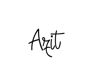 How to make Azit name signature. Use Angelique-Rose-font-FFP style for creating short signs online. This is the latest handwritten sign. Azit signature style 5 images and pictures png