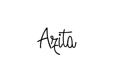 The best way (Angelique-Rose-font-FFP) to make a short signature is to pick only two or three words in your name. The name Azita include a total of six letters. For converting this name. Azita signature style 5 images and pictures png