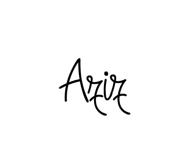 Make a beautiful signature design for name Aziz. With this signature (Angelique-Rose-font-FFP) style, you can create a handwritten signature for free. Aziz signature style 5 images and pictures png