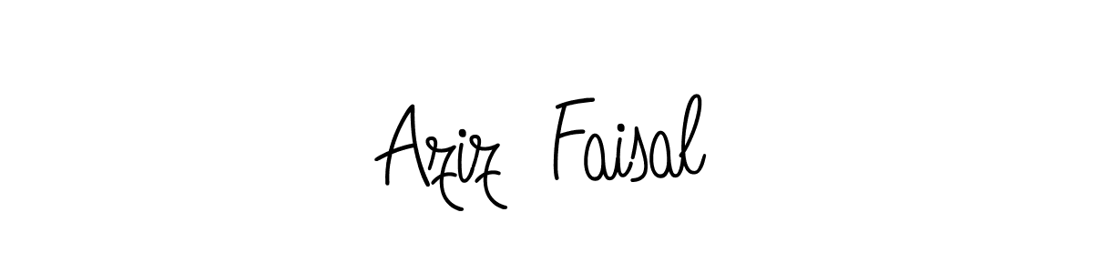 Use a signature maker to create a handwritten signature online. With this signature software, you can design (Angelique-Rose-font-FFP) your own signature for name Aziz  Faisal. Aziz  Faisal signature style 5 images and pictures png