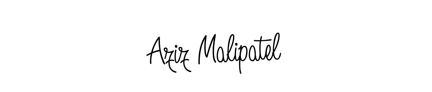 How to Draw Aziz Malipatel signature style? Angelique-Rose-font-FFP is a latest design signature styles for name Aziz Malipatel. Aziz Malipatel signature style 5 images and pictures png